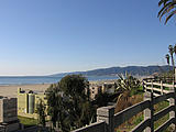 Strand und Berge von Santa Monica Strand und Berge von Santa Monica